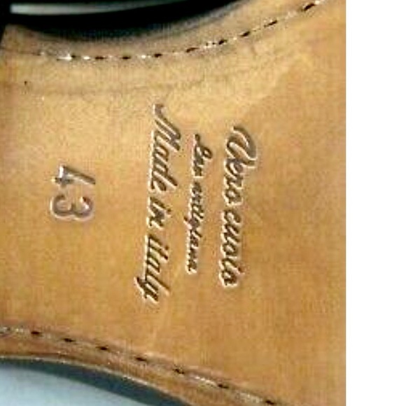 Handcrafted Italy Jose Real  Crust Nero Brogues 10.5 Wingtips Black - Picture 9 of 15